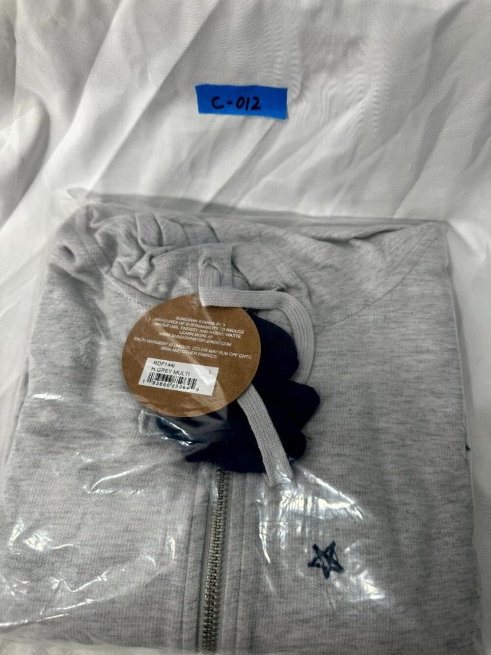 Splendid Women Long Sleeve Star Embroidered Hoodie Heather Grey Multi Size Large - Picture 3 of 4